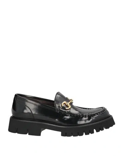 Seboy's Woman Loafers Black Size 8 Leather
