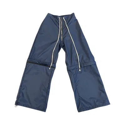 Pre-owned Secnd Slf Convertible Warm Up Pants 'navy' | Blue | Men's Size M