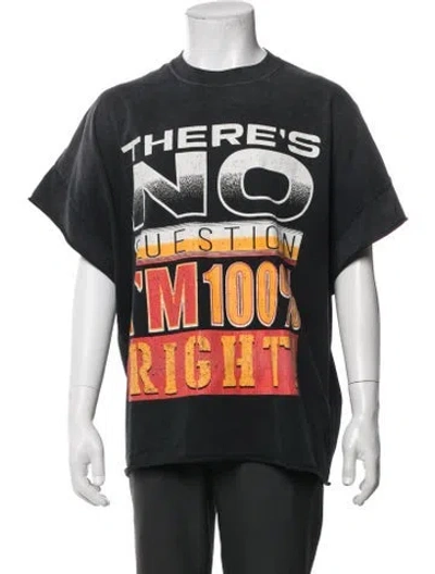 Pre-owned Secnd Slf Graphic Print Crew Neck T-shirt W/ Tags In Black