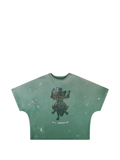 Secnd Slf Graphic-print Paint-splatter T-shirt In Multi