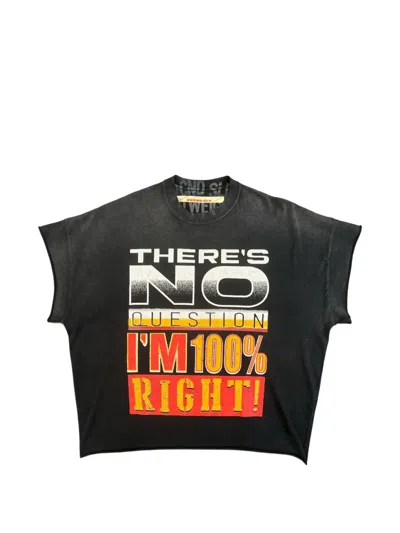 Secnd Slf No Question Cap-sleeved T-shirt In Black