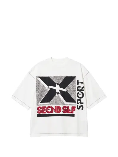 Secnd Slf X-treme Sport Graphic-print T-shirt In White