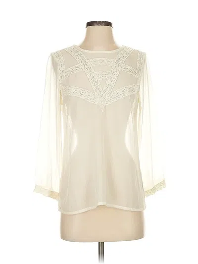 Pre-owned Second Female 3/4 Sleeve Blouse In Ivory