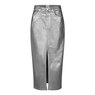 Second Female Aspect Maxi Skirt | Silver In Metallic