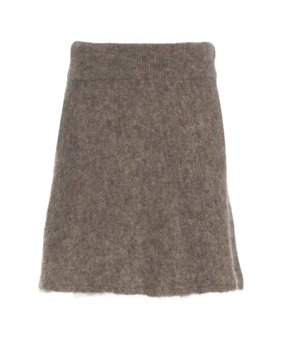 Second Female Emmalou' Knit Mini Skirt In Brown