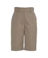 Second Female High-waist Bermuda Shorts With Straight Cut In Brown