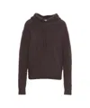 Second Female Hooded Knitwear Anneleen With Plush Texture In Black