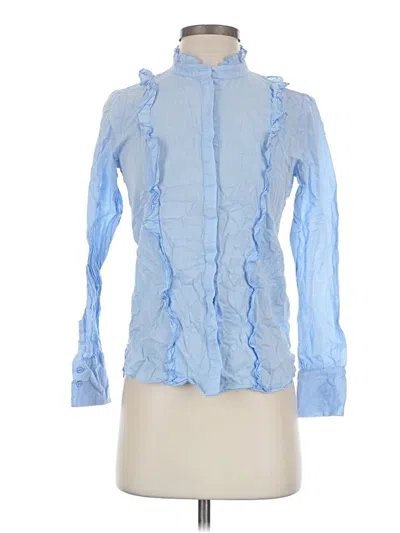 Pre-owned Second Female Long Sleeve Blouse In Blue