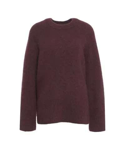 Second Female Relaxed Fit Knit Sweater With Ribbed Detailing In Brown