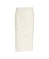 Second Female Sequined Midi Skirt With Shimmering Finish In White