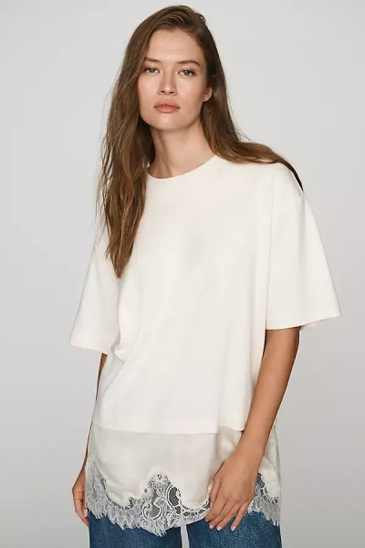 Second Female Vaccara 100% Cotton Lace Tee In Ivory