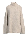 Second Female Woman Turtleneck Beige Size Xl Cotton, Acrylic, Alpaca Wool, Polyamide, Wool In Beige