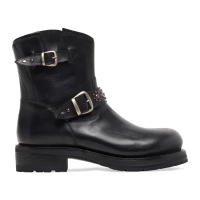 Second / Layer Second Layer 8" Rider Boot Black Leather In 42