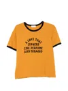 Second / Layer Second Layer A Love That Lingers Cotton Ringer T-shirt In Yellow