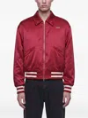 Second / Layer Aces Satin Club Puffer Jackets Red In Multi