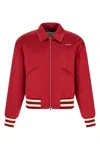 Second / Layer Aces Satin Club Puffer Jackets Red In Red