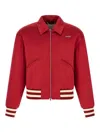 Second / Layer Aces Satin Club Puffer Jackets Red In Red