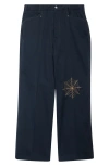 Second / Layer Second Layer Angel Embroidered Pants In Navy 0043