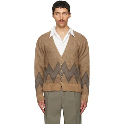 Second / Layer Beige Chevy Cardigan In Multi