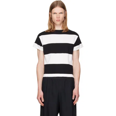 Second / Layer Black & White Ultimo Knit T-shirt In Multi