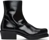 Second / Layer 50mm Leather Ankle Boots In Black