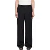 Second / Layer Black Relaxed Primo Trousers In Black