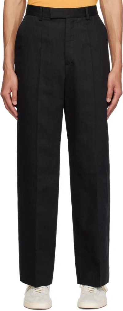 Second / Layer Black Relaxed Primo Trousers