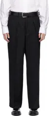 Second / Layer Black Saico Trousers In Black
