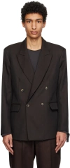 Second / Layer Brown Pico Blazer In Brown