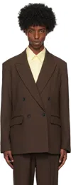Second / Layer Brown Pico Blazer In Brown