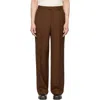 Second / Layer Brown Relaxed Primo Trousers In Brown
