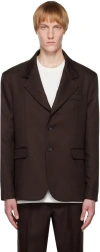 Second / Layer Brown Valluco Blazer In Merlot