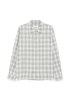 Second / Layer Checked Long-sleeve Shirt In Gray