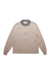 Second / Layer Second Layer Checkered Crew Collar Button Up Knit In Brown