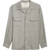 Second / Layer Second Layer Church Wool Button-up Shirt In Gray