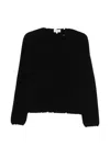 Second / Layer Distressed Sweater In Black