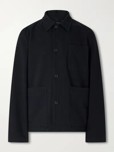 Second / Layer Dubb's Cotton-twill Overshirt In Black
