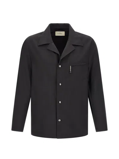 Second / Layer Fairmont Safari Shirt And Blouse Gray In Black