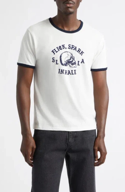 SECOND / LAYER SECOND LAYER FLICK SPARK INHALE COTTON RINGER T-SHIRT