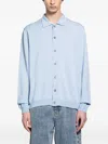 Second / Layer Frankie Wool Cashmere Polo In Blue