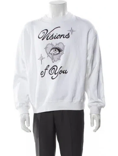 Pre-owned Second / Layer Graphic Print Crew Neck Pullover In White