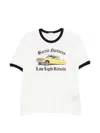 Second / Layer Graphic-print Ringer T-shirt In White