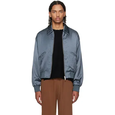 Second / Layer Gray Aces Satin Club Jacket