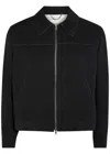 Second / Layer Second Layer Herman Contrast-stitch Twill Jacket In Black