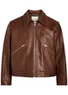 Second / Layer Second Layer Jimmy Calf Leather Jacket In Brown