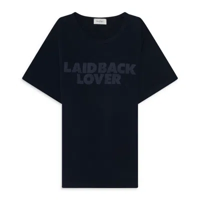 Second / Layer Second Layer Laidback Lover Short Sleeve T-shirt Navy In Blue