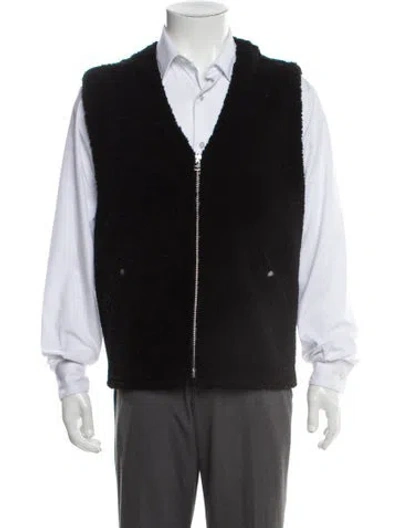Pre-owned Second / Layer Lamb Leather Vest In Black