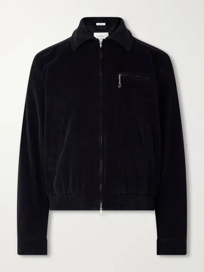 Second / Layer Loco Dice Cotton-corduroy Blouson Jacket In Blue