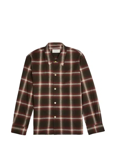 Second / Layer Logan Check-pattern Shirt In Brown