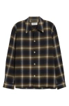 Second / Layer Logan Buttoned Check Shirt In Black